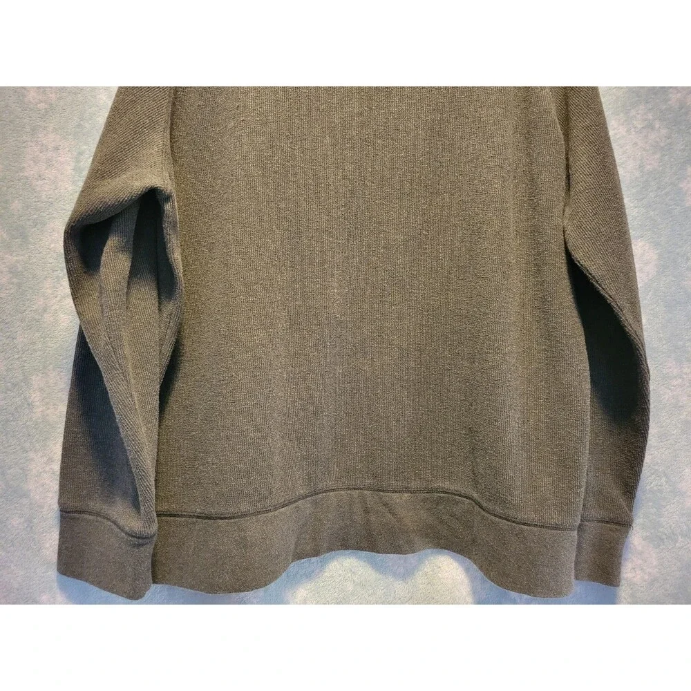 Banana Republic Shirt Mens XXL Dark Gray Thermal Pullover Ribbed Knit Preppy